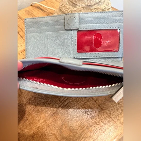 Hammitt Light Gray Wallet with Bold Red Interior. Original box. - Picture 4 of 5